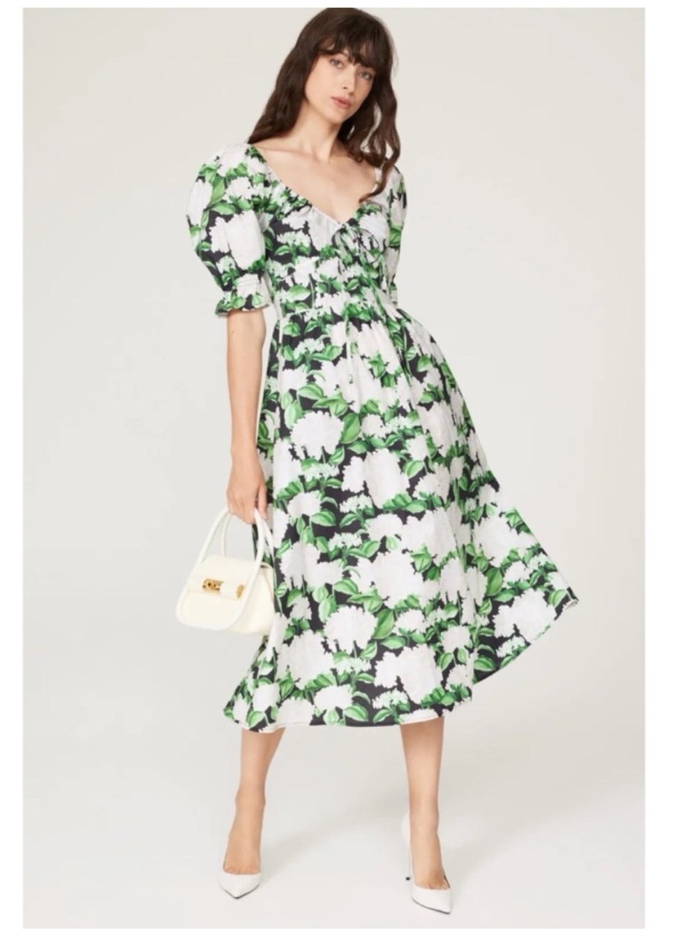 Hill House Ophelia Midi Dress in Night Bloom Floral Size S
